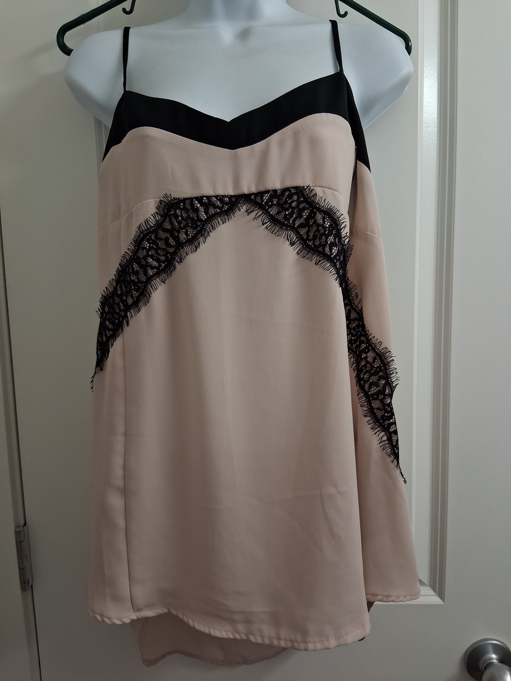 Mossimo Supply Co. Blush Pink and Black Lace Cami
